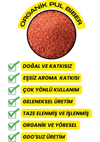 Pul Biber - ( Organik , Katkısız , Yöresel) 500GR fırsatları