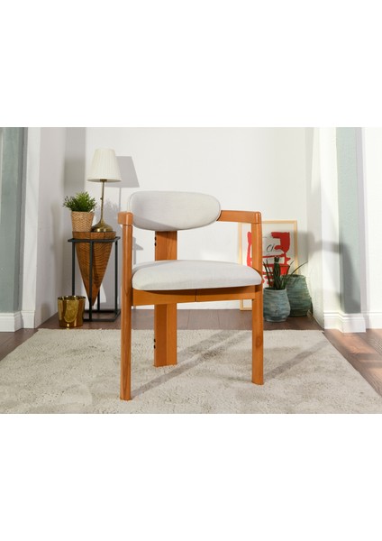 Cheri 2'li Sandalye Sırt Minderli Krem fiyatları