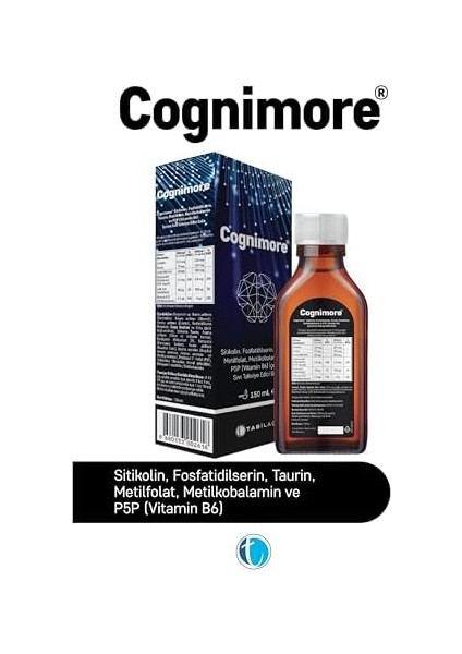 Cognimore Likit 150 ml Sitikolin Fosfatidilserin Taurin Şurup modelleri