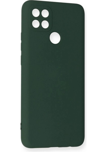 Oppo A15 Kılıf Nano Içi Kadife Silikon - Koyu Yeşil (K95) fiyatları