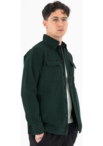 Erkek Nefti Kot Ceket Relax Fit Kapaklı Çift Cepli Gömlek Yaka fiyatları