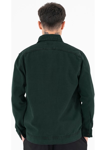 Erkek Nefti Kot Ceket Relax Fit Kapaklı Çift Cepli Gömlek Yaka indirimleri