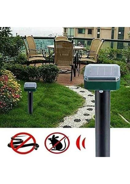 Solar Güneş Enerjili Yabanı Hayvan Akrep Köstebek Yılan Fare Kovucu 500-750MT Arası Etkili Kare