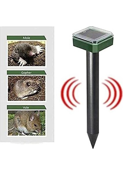 Solar Güneş Enerjili Yabanı Hayvan Akrep Köstebek Yılan Fare Kovucu 500-750MT Arası Etkili Kare fırsatları