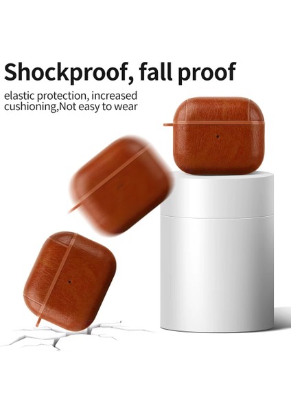 Airpodss Pro 3 Uyumlu (2025) Lüx Deri Suni Deri Kılıf 360 Koruma+Kanca fırsatları