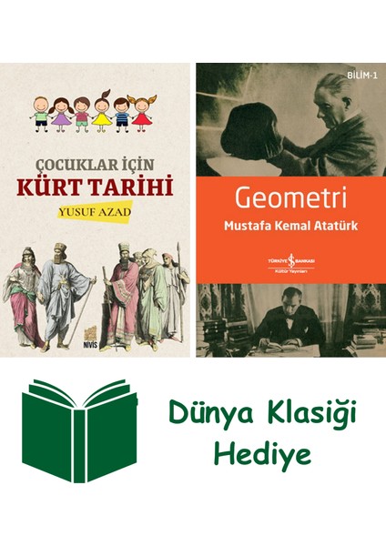 Çocuklar Için Kürt Tarihi + Geometri + Dünya Klasiği Hediye