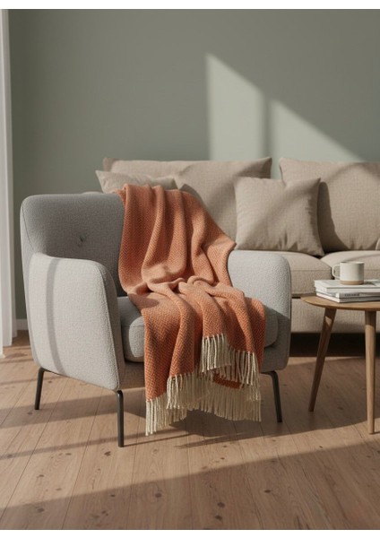 Erdilhome Balıksırtı Scotch Çift Kişilik Battaniye Turuncu modelleri