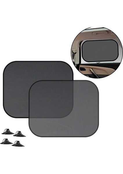 Ally Araç Oto Yan Cam Vantuzlu Güneşlik Kalkan 2 Adet 36X44CM-(5775) - ?10?15E8-7G5810