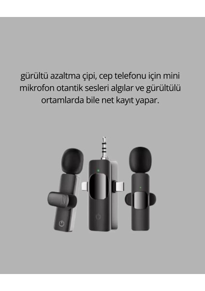 Kablosuz Mikrofon - Telefon ve Bilgisayar Uyumlu modelleri