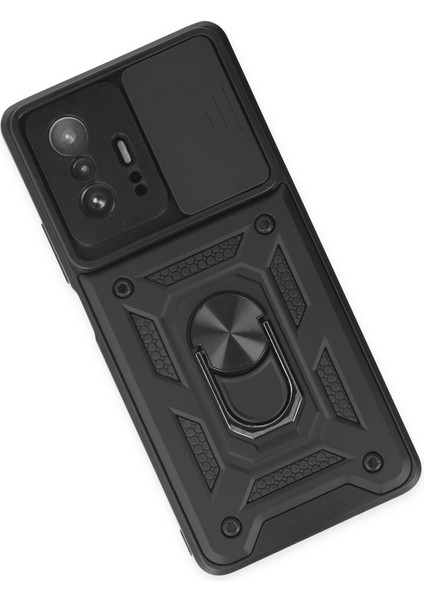 Xiaomi Mi 11T Pro Kılıf Pars Lens Yüzüklü Silikon - Siyah - FKU5722-8361 modelleri