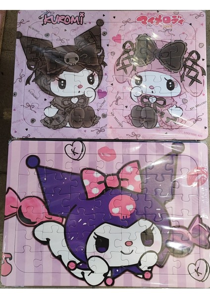 2 Adet Puzzle Yap Boz (33CM*23CM*42PARÇA) (Kuromi/melody Figürlü)