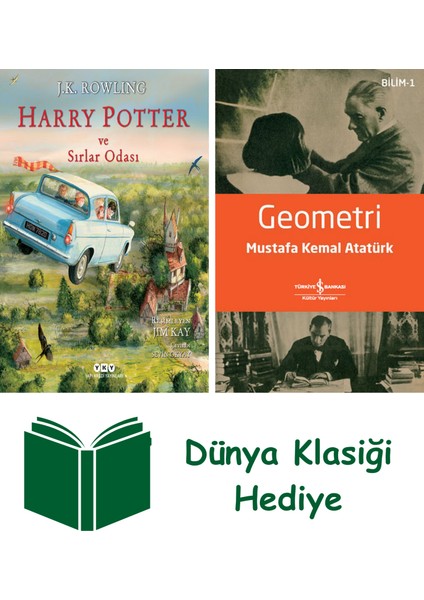 Harry Potter ve Sırlar Odası 2 - Resimli Özel Baskı (Ciltli) + Geometri + Dünya Klasiği Hediye