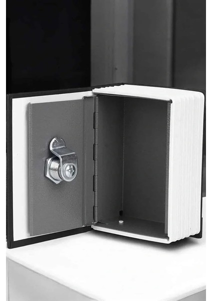 Gizli Kasa Kitap Görünümlü Anahtarlı Çelik Mini Kasa