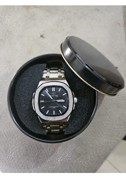 Kare Kasa Erkek Kol Saati - Paslanmaz Çelik, Su Geçirmez Kol Saati fırsatları