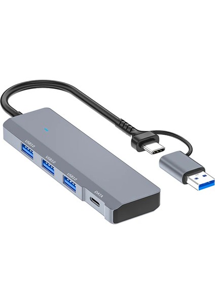 Ally ADS-309D 4 Portlu Usb+Type-C USB 3.0 Çoklayıcı Data Hub ADAPTÖR-(1903) - FKU3387-1560