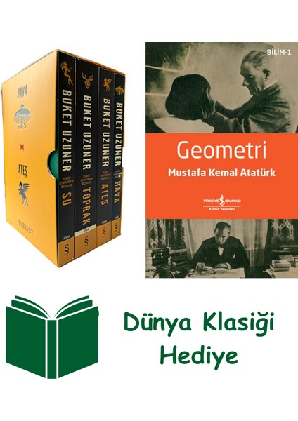 Buket Uzuner Tabiat Dörtlemesi Set + Geometri + Dünya Klasiği Hediye