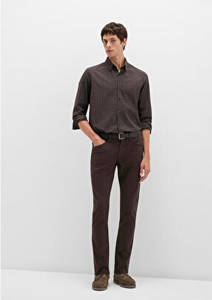 Jake Mavi Black Koyu Kahverengi Gabardin Pantolon 0042290686 modelleri