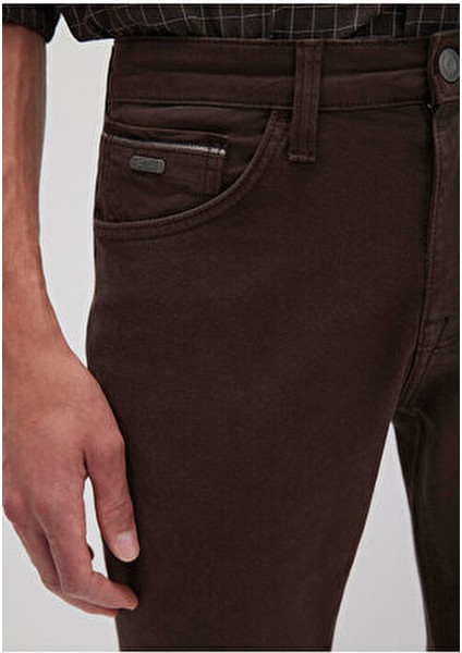 Jake Mavi Black Koyu Kahverengi Gabardin Pantolon 0042290686