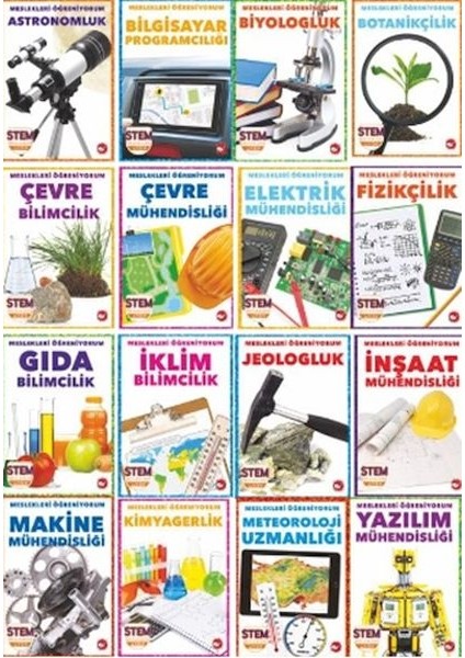 Meslekleri Öğreniyorum Set - 16 Kitap