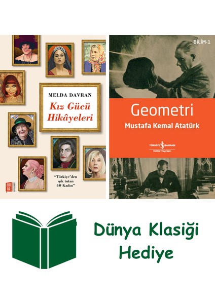 Kız Gücü Hikayeleri + Geometri + Dünya Klasiği Hediye