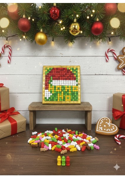 Flexi Piksel Sanat Kiti – Yılbaşı Temalı Piksel Sanatı - Mozaik - 10*10 cm - PFY1002 fiyatları