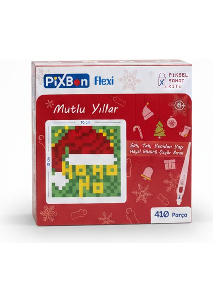 Flexi Piksel Sanat Kiti – Yılbaşı Temalı Piksel Sanatı - Mozaik - 10*10 cm - PFY1002 modelleri