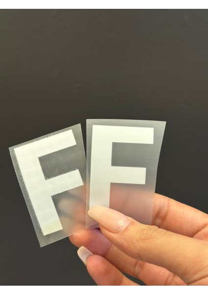 2 Li Ütü Ile Yapışan F Harfi Arma Transfer Baskı 5x3 cm