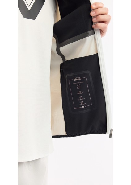 Erkek Taş Kapüşonlu Su İtici Bi-Stretch Teknik Kumaş Comfort Fit Mont A51Y6052