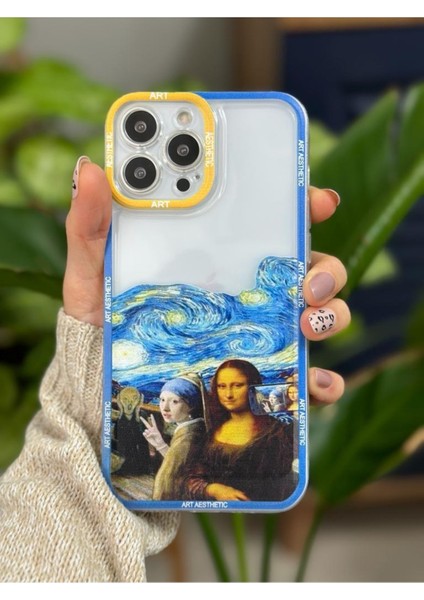 Iphone 14 Promax Uyumlu Baskı Tasarımlı Şeffaf Kılıf