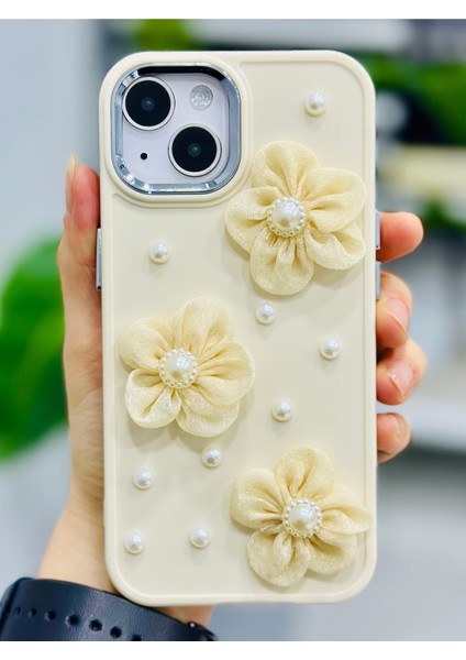 Iphone 13 - 14 ve 15 Uyumlu Tül Çiçek Oyuncak Tasarımlı Esnek Silikon Kılıfı modelleri