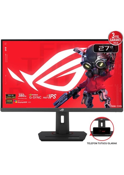 Rog Strix XG279CNS 27" 0.3ms 380HZ 1920X1080 Hdmı/dp/type-C Pıvot Siyah Fast IPS Gamıng Monıtor
