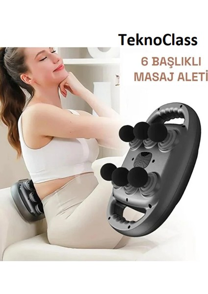 6 Başlıklı Şarjlı Isıtmalı Masaj Aleti TKN-M16