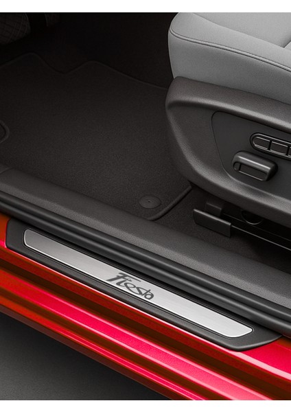 F. Fiesta Mk6 2009-2017 Modeller Krom Kapı Eşiği 4 Parça Paslanmaz Çelik Abs Çerçeve Uyumlu