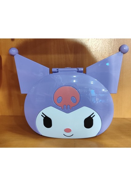 Kuromi Figürlü Aynalı Çok Amaçlı Bölmeli Plastik Saklama Kutusu (18CM*16CM)