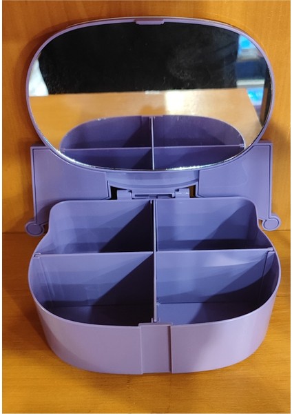 Kuromi Figürlü Aynalı Çok Amaçlı Bölmeli Plastik Saklama Kutusu (18CM*16CM) fiyatları