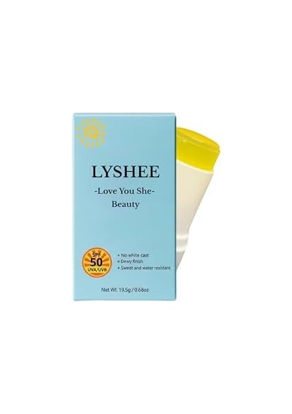 Lyshee SPF50+ Pa++++ Güneş Koruyucu Stick, Parfümsüz, Suya Dayanıklı, Vegan, Non-Komedojenik, Yüz ve Dudak Için fiyatları