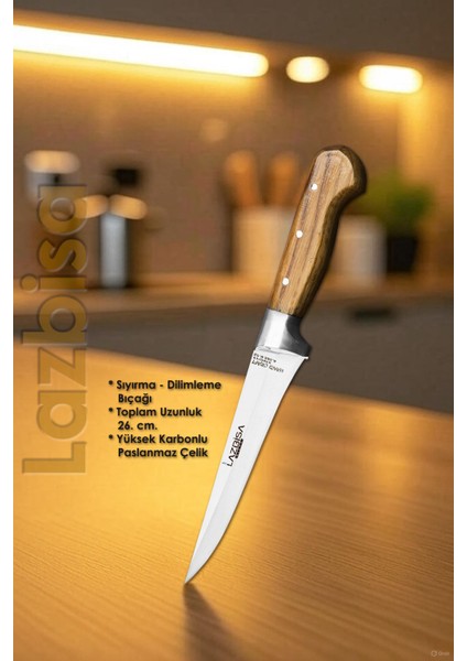 Hand Craft Mutfak Bıçak Seti Et Ekmek Sebze Salata Börek Bıçağı 3 Lü Set Hds-30 modelleri