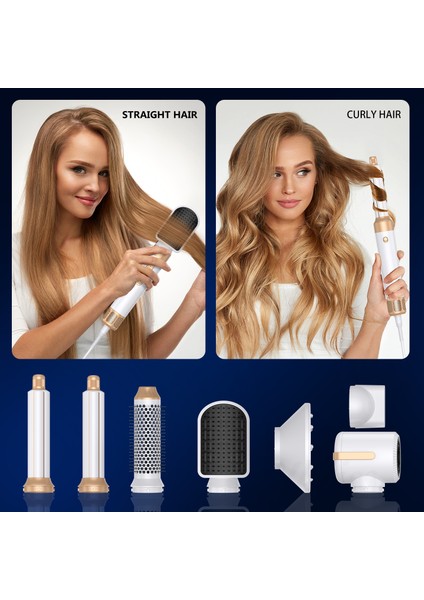 7 Başlıklı Iyonik Saç Şekillendirici Saç Kurutma Fön Makinası 7in1 Multi Styler 110000 Rpm 1400W