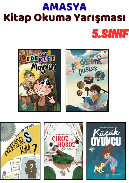 Amasya Kitap Okuma Yarışması 5.sınıf Kitapları, 5 Kitap Set, 5.sınıf Masal Öykü