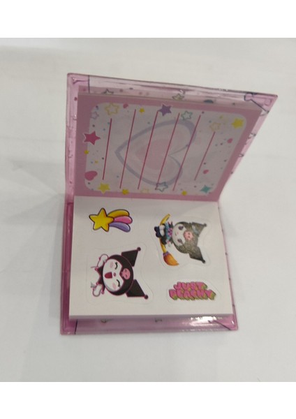 Kuromi Figürlü Sulu Kapak Stickerli Mini Not Defteri 2 Li Set (5cm*4cm) fiyatları
