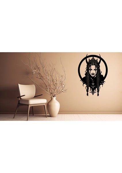 Gotik Kraliçe Ahşap LED Işıklı Tablo – El Yapımı Lazer Kesim Dekoratif Hediye Lamba fiyatları