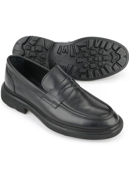 , Erkek Hakiki Deri Ayakkabı 1531007Z4206 Siyah fırsatları