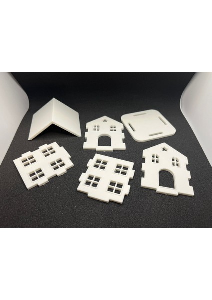 3D Baskı Mini Ev Maketi | Kendin Yap Gece Lambası Kabı | Modern Dekoratif LED Ev fiyatları