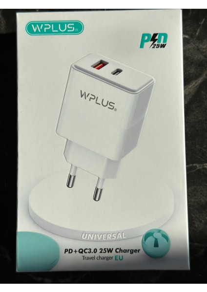 ,hızlı Şarj Adaptörü W-02 Pd + Qc 3.0 25W – Dual Port (Usb-C + Usb-A) fiyatları