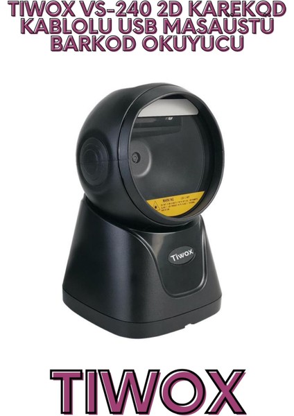 VS-240 2D KAREKOD KABLOLU USB MASAÜSTÜ BARKOD OKUYUCU