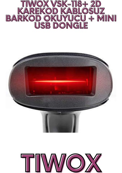 VSK-118+ 2D KAREKOD KABLOSUZ BARKOD OKUYUCU + MINI USB DONG fiyatları