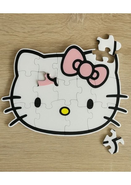 🧩 Hello Kitty Temalı 40 Parça 3D Puzzle – 22X15 Cm, Pla Malzeme, Renkli Eğitici Oyuncak