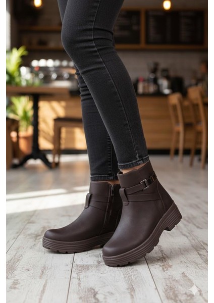 1186 Rahat Sıcak Astar Kaymaz Taban Fermuarlı Kadın Bot fiyatları