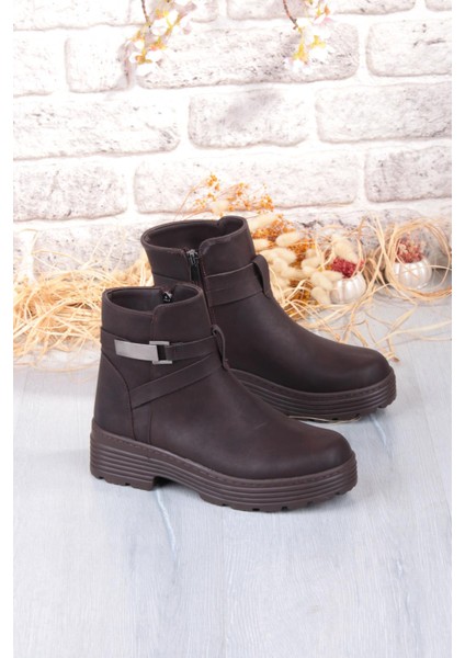 1186 Rahat Sıcak Astar Kaymaz Taban Fermuarlı Kadın Bot fırsatları