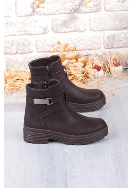 1186 Rahat Sıcak Astar Kaymaz Taban Fermuarlı Kadın Bot indirimleri